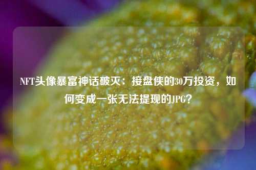 NFT头像暴富神话破灭：接盘侠的30万投资，如何变成一张无法提现的JPG？